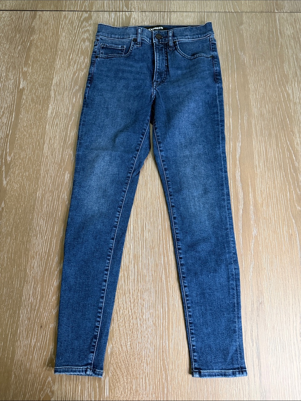 Gently worn Express Skinny midrise Jeans - Dark Blue Wash